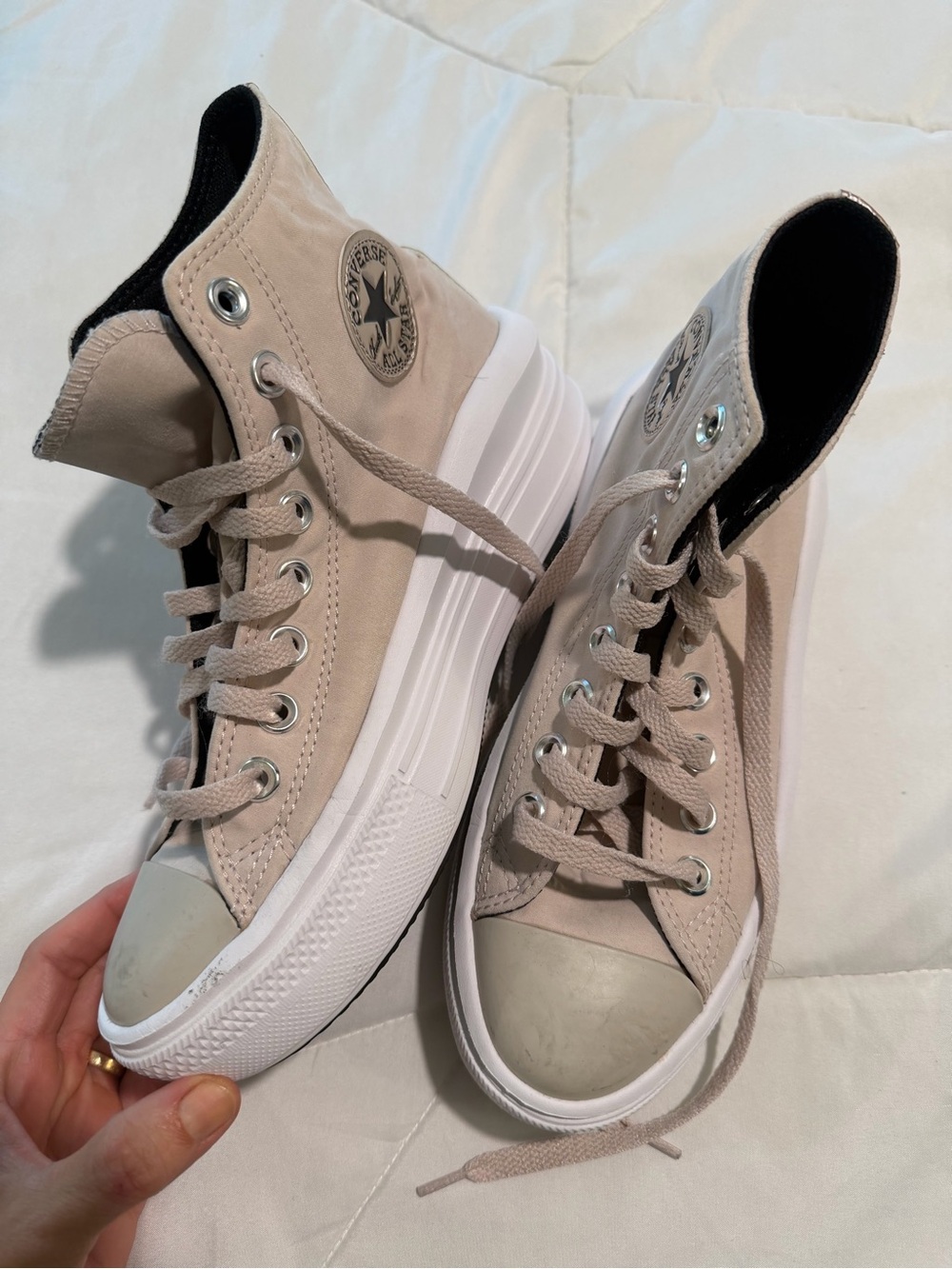 Converse Chuck Taylor All Star Platform High Top Sneakers - Light Pink size 6 US